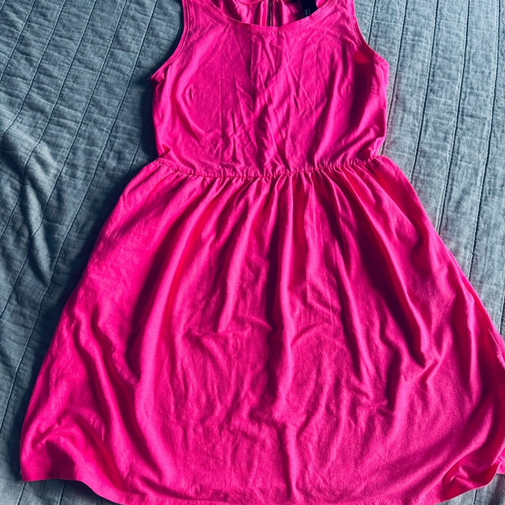 Vibrant Pink Sleeveless Women’s Dress